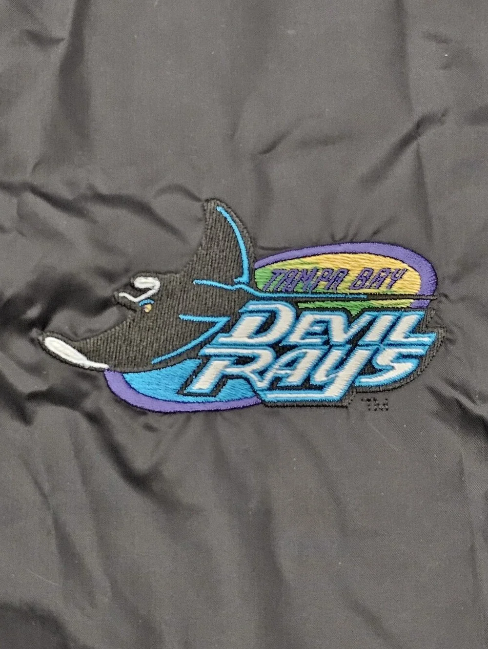 VTG Rawlings Tampa Bay Devil Rays Batting Windbreaker Pullover Mens Medium